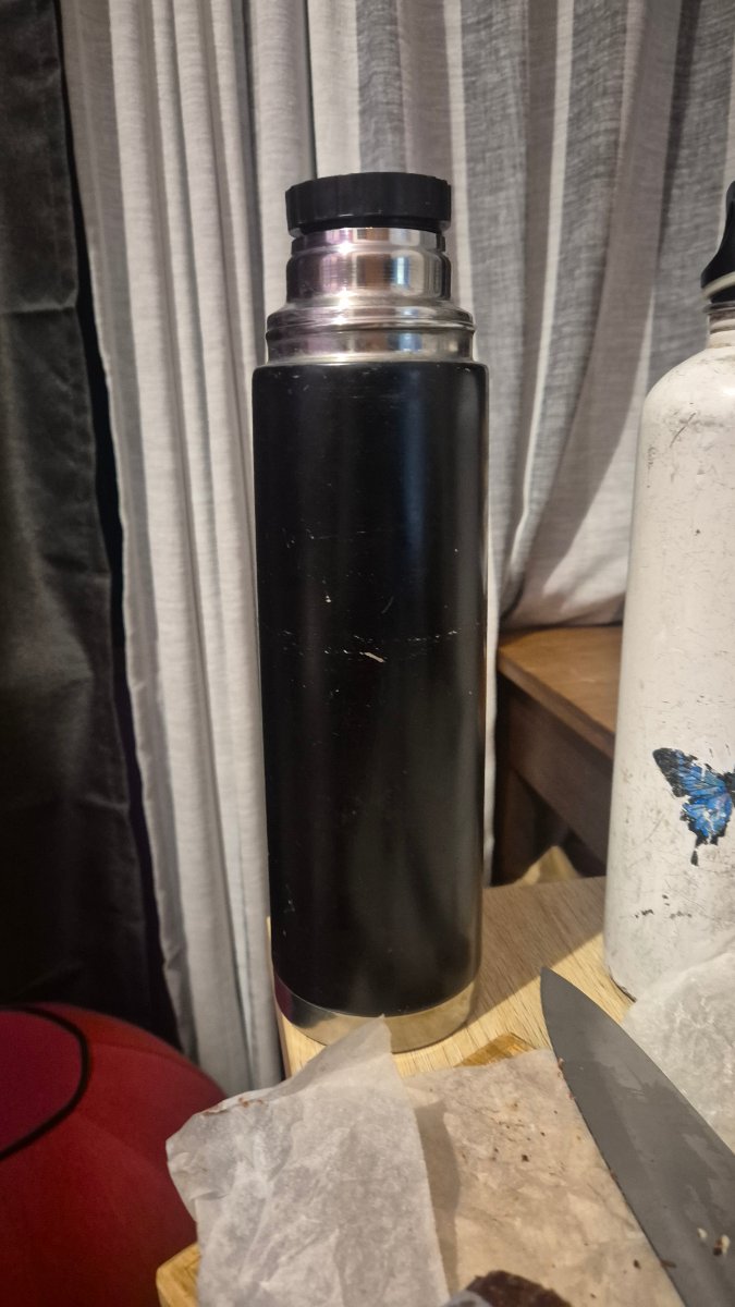 Black Insulated Thermos Bottle